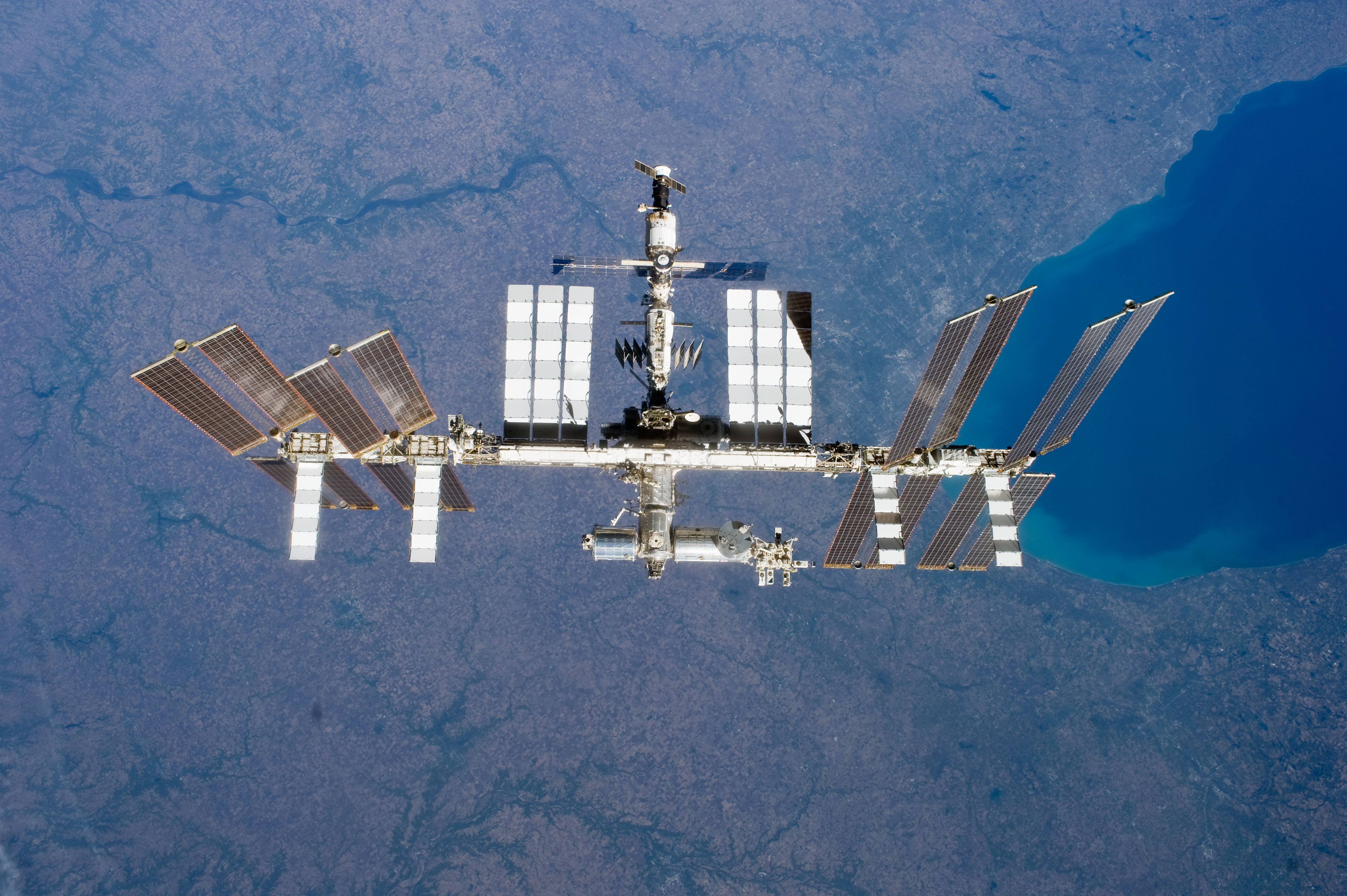 STS-131 Discovery flies around 3