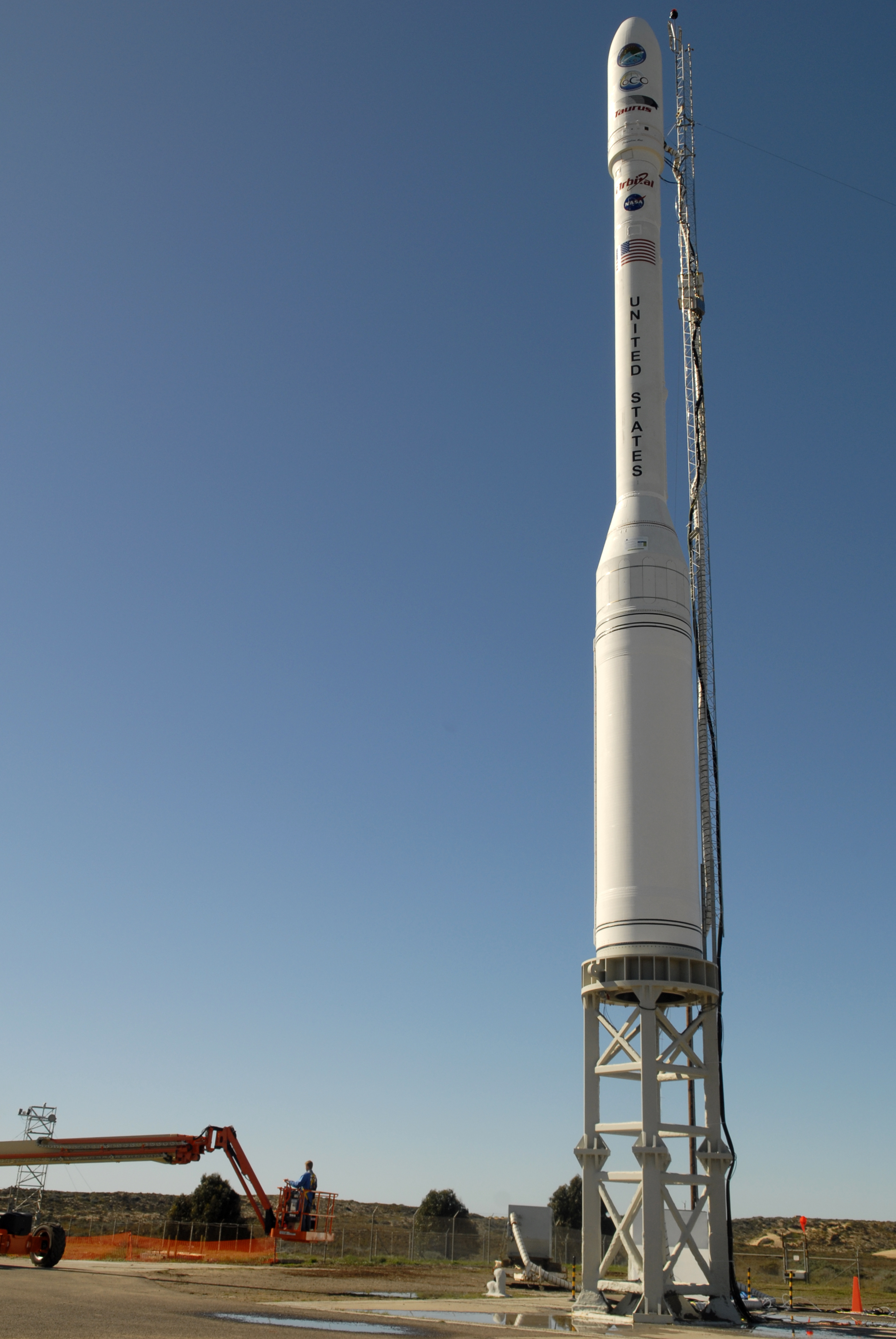Taurus-3110 with Orbiting Carbon Observatory awaiting launch