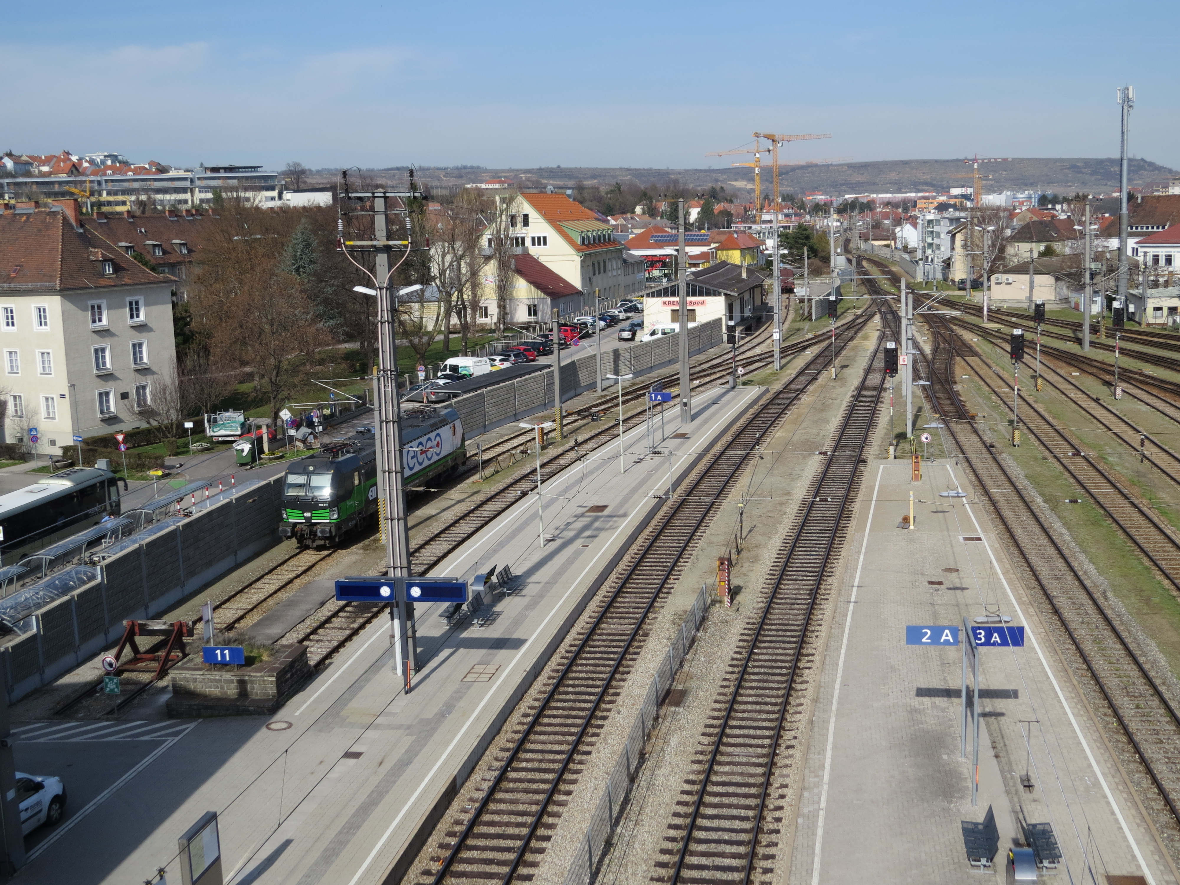 2018-04-03 (725) View from Park and Ride to Bahnhof Krems an der Donau