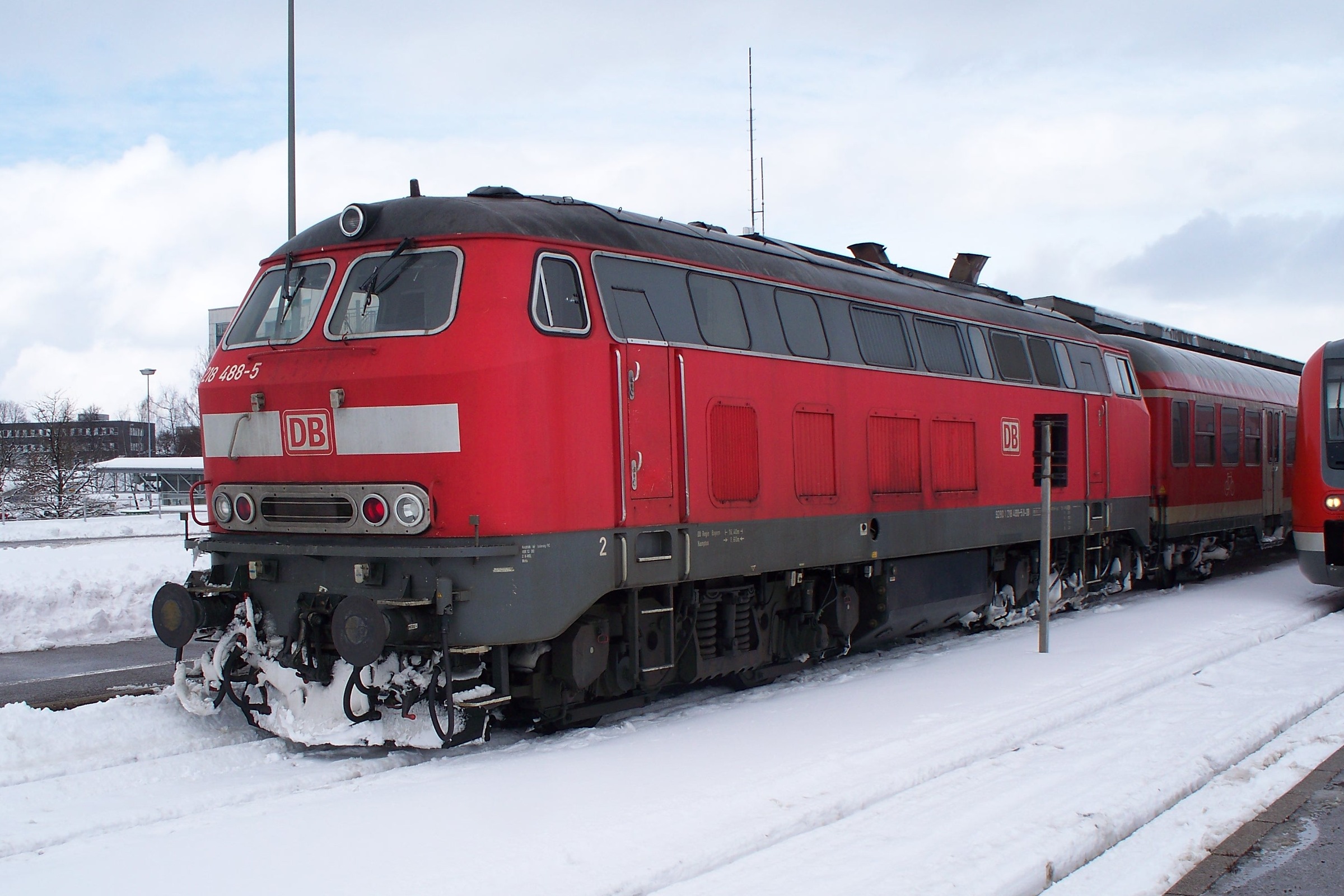 Bahnhof Kempten-Allgäu - Diesellok 218 488-5