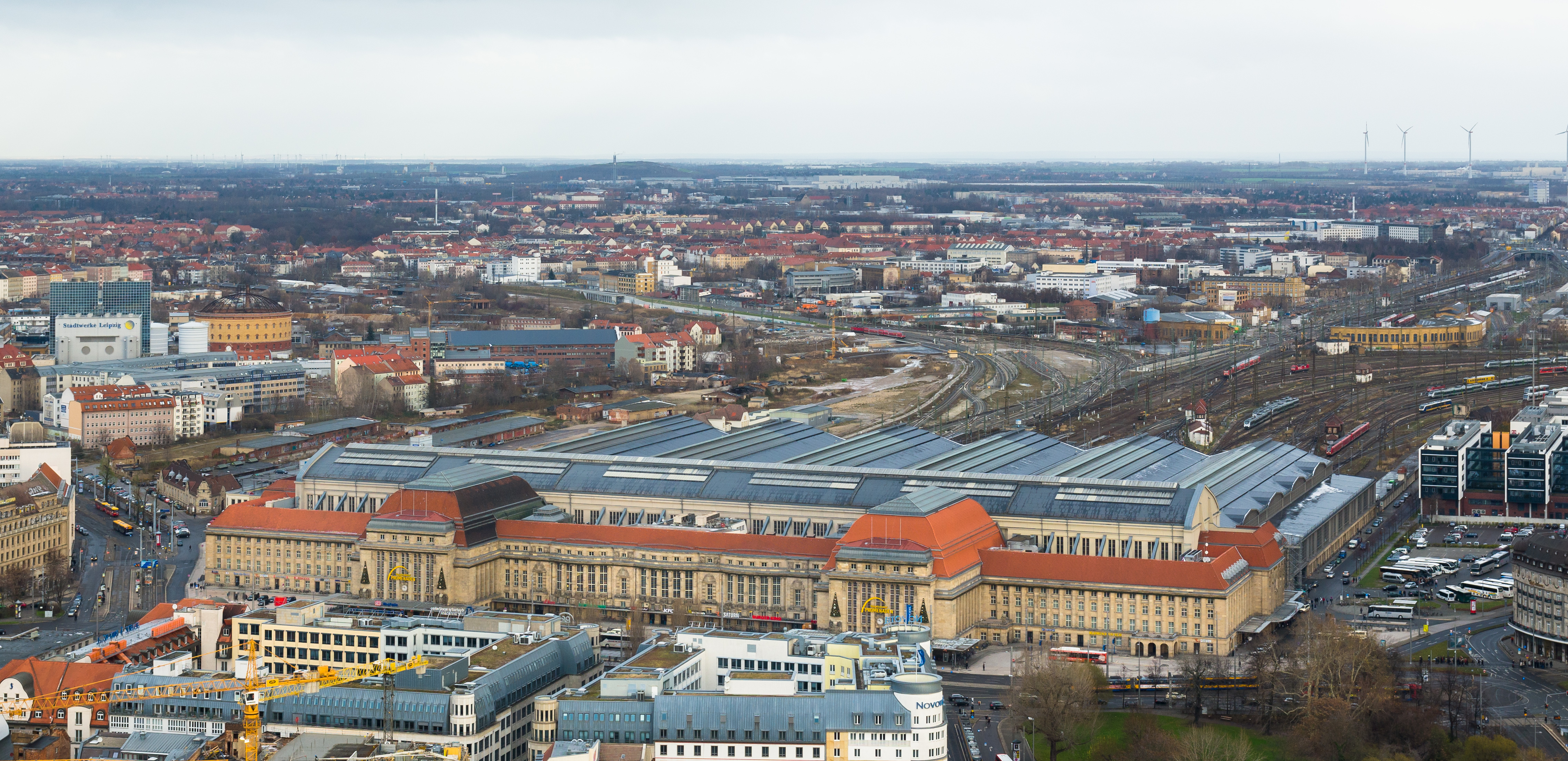 Bahnhof Leipzig von Panorama Tower 2013