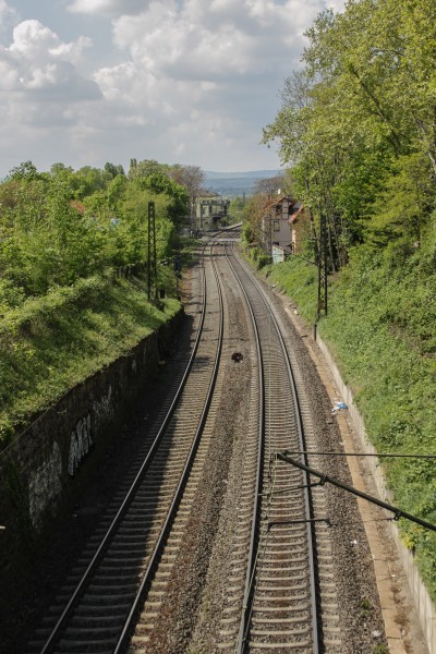 Blick zum Bahnhof Biebrich