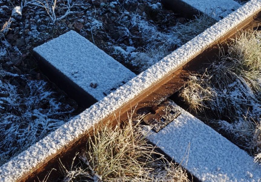Frost on rail fastening