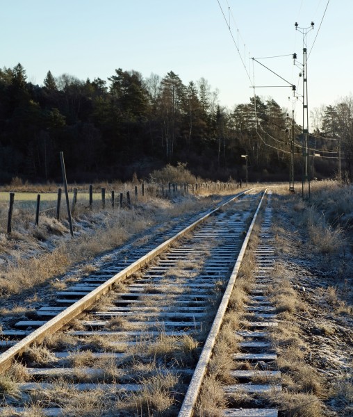 Frost on the railway to Lysekil