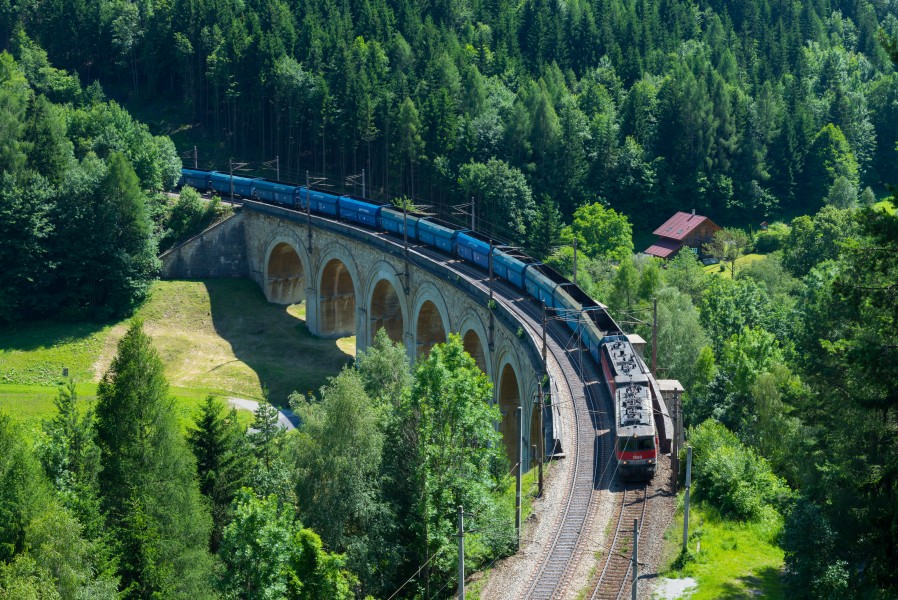 Güterzug Fleischmann-Viadukt, 09.07.2016