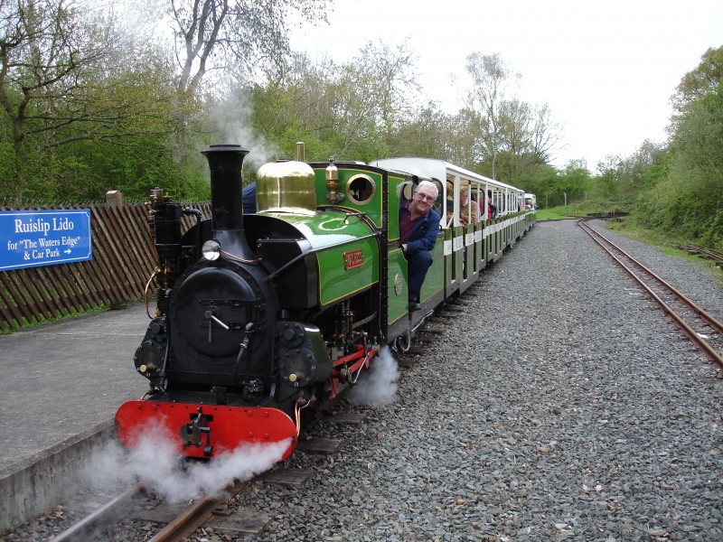 Mad Bess arrives at Woody Bay Station