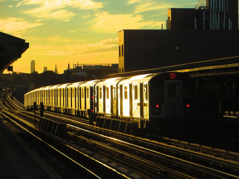 NYC Subway R188 7 Train at 69 St-Fisk Av
