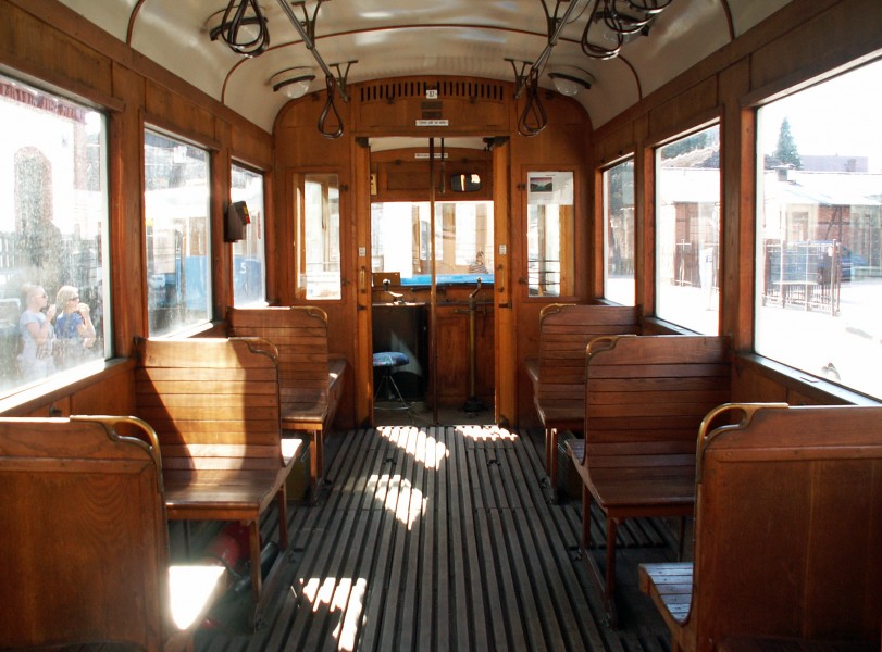Tram SN2 interior, Wawrzyńca street, Kazimierz, Krakow, Poland
