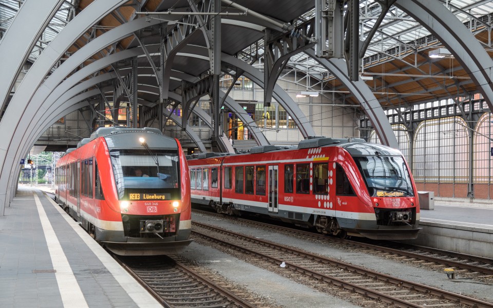 Triebzüge der DB-BR 648 Im Hauptbahnhof Lübeck