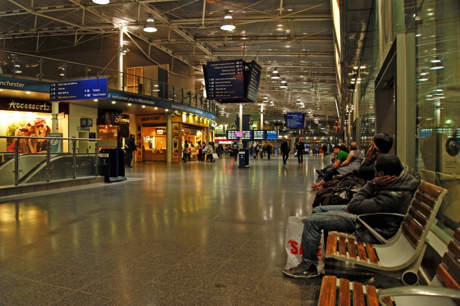 Waiting for a train at Manchester Piccadilly, March 2012