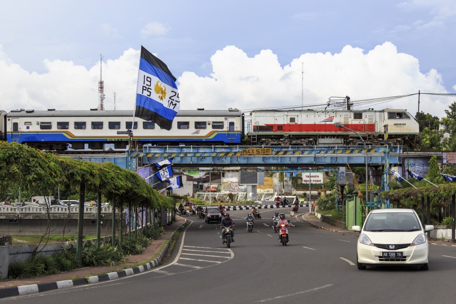 Yogyakarta Indonesia Train-at-Kewek-Railway-Bridge-01