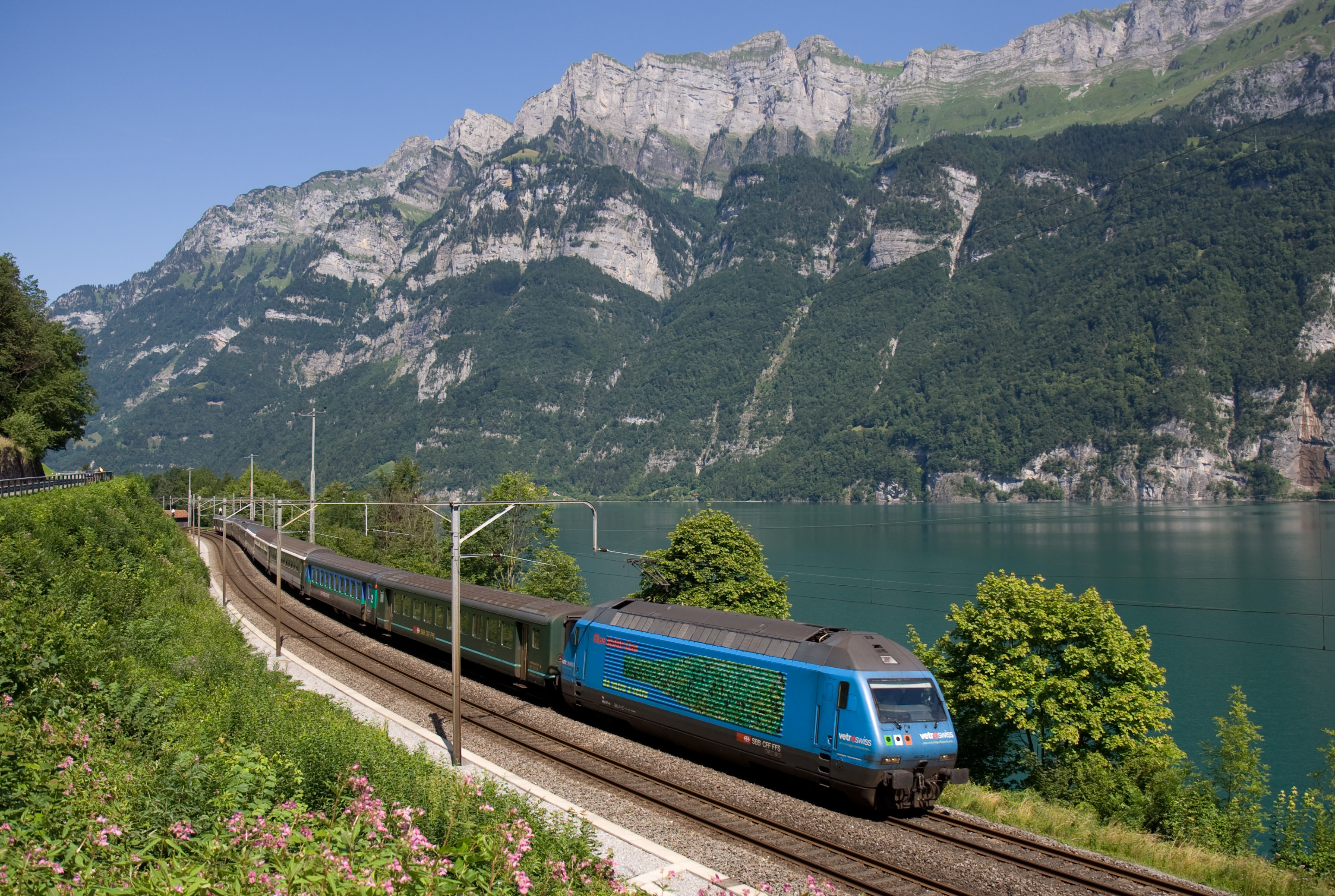 Re 460 Vetroswiss am Walensee