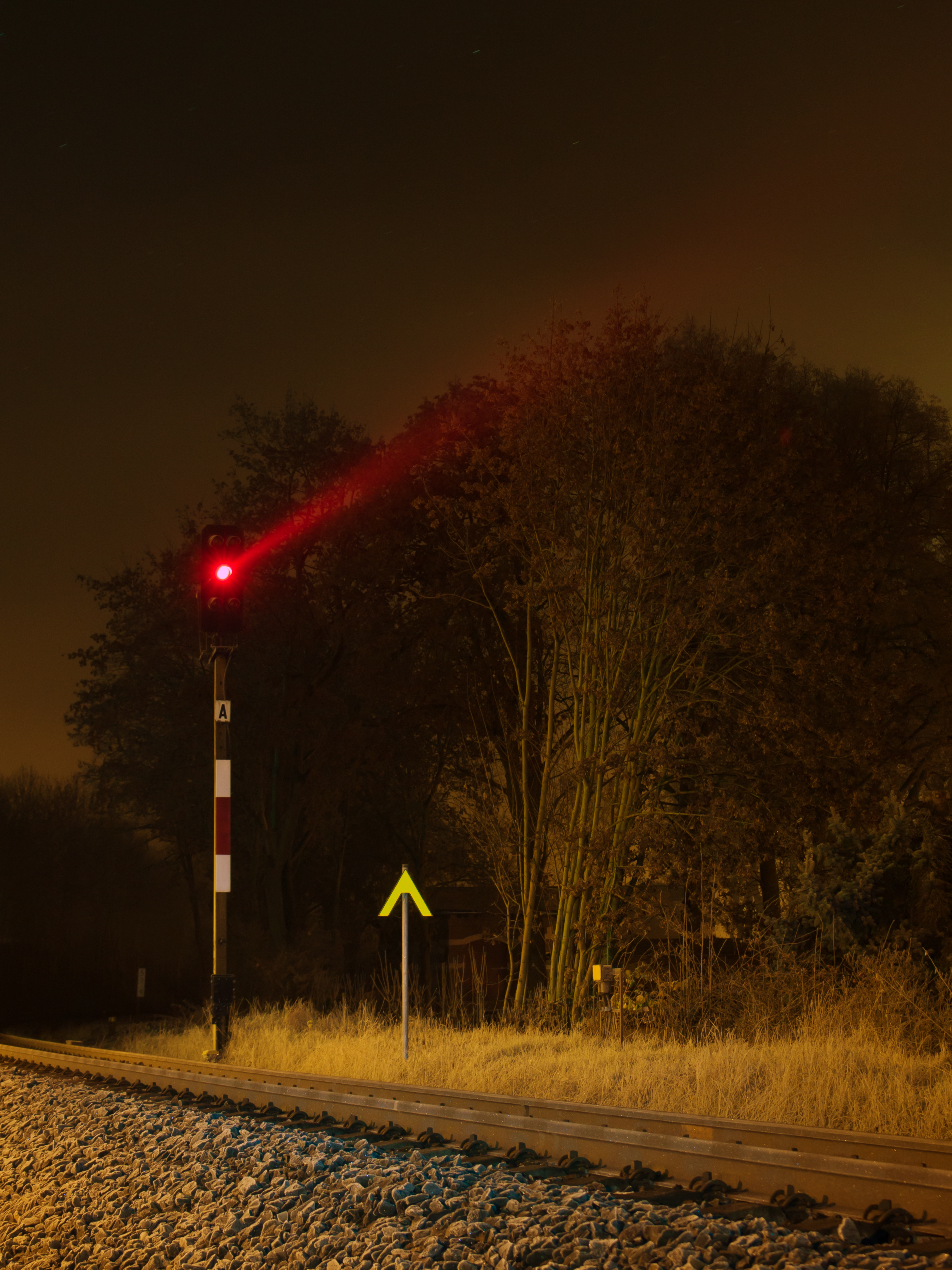 Signal vor Einfahrt Bahnhof Meiningen 2016-11-28 HBP - A v2