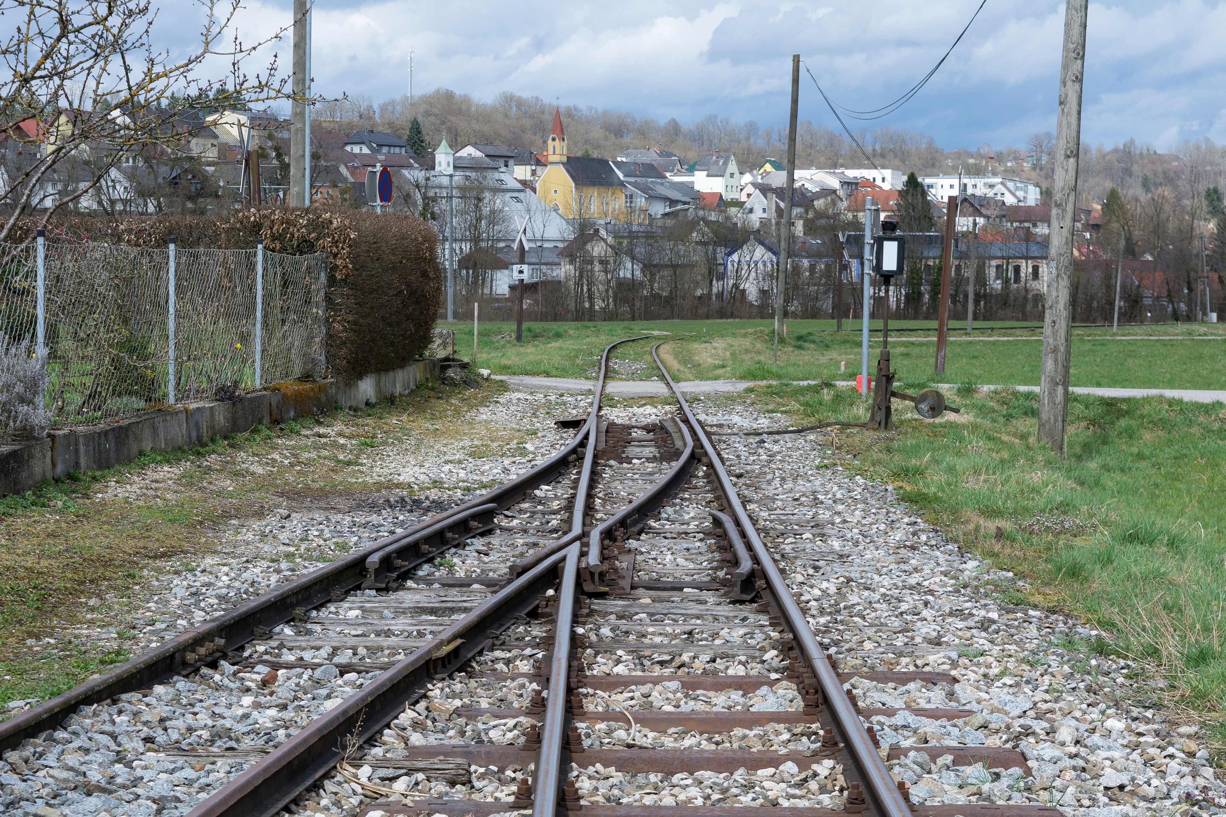 Sierning Steyrtalbahn Bahnhof Neuzeug Weiche Richtung Steyr