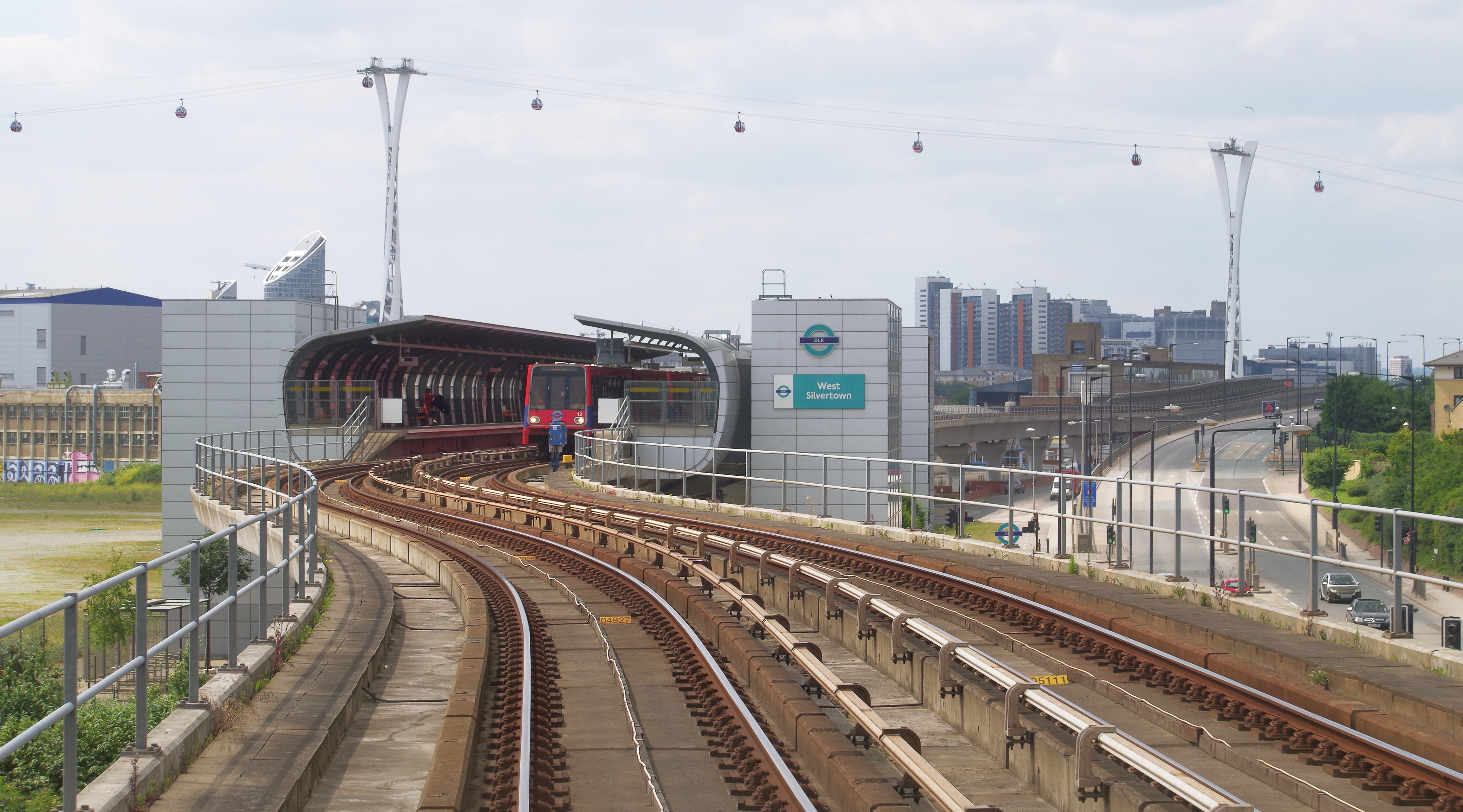 West Silvertown DLR station MMB 01 12